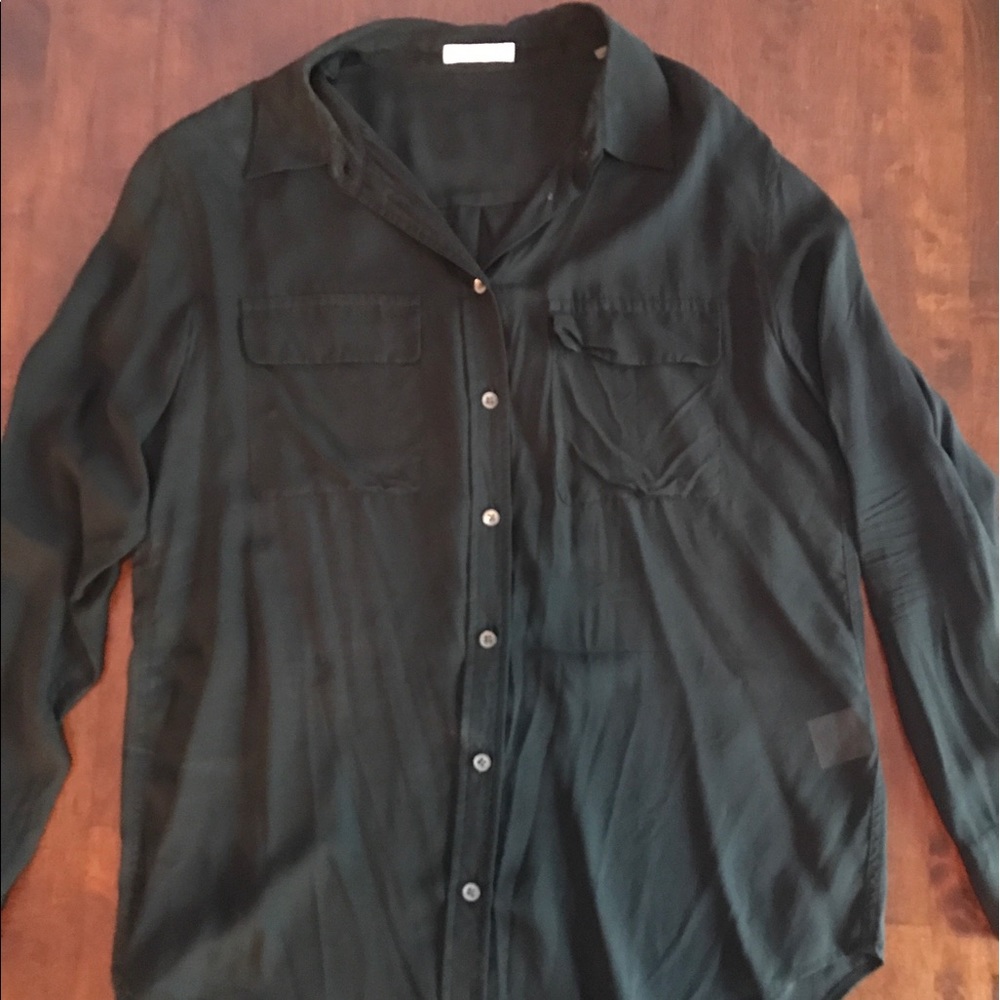 Equipment semi-sheer button down