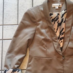 Forever21 Tan Blazer SIZE M