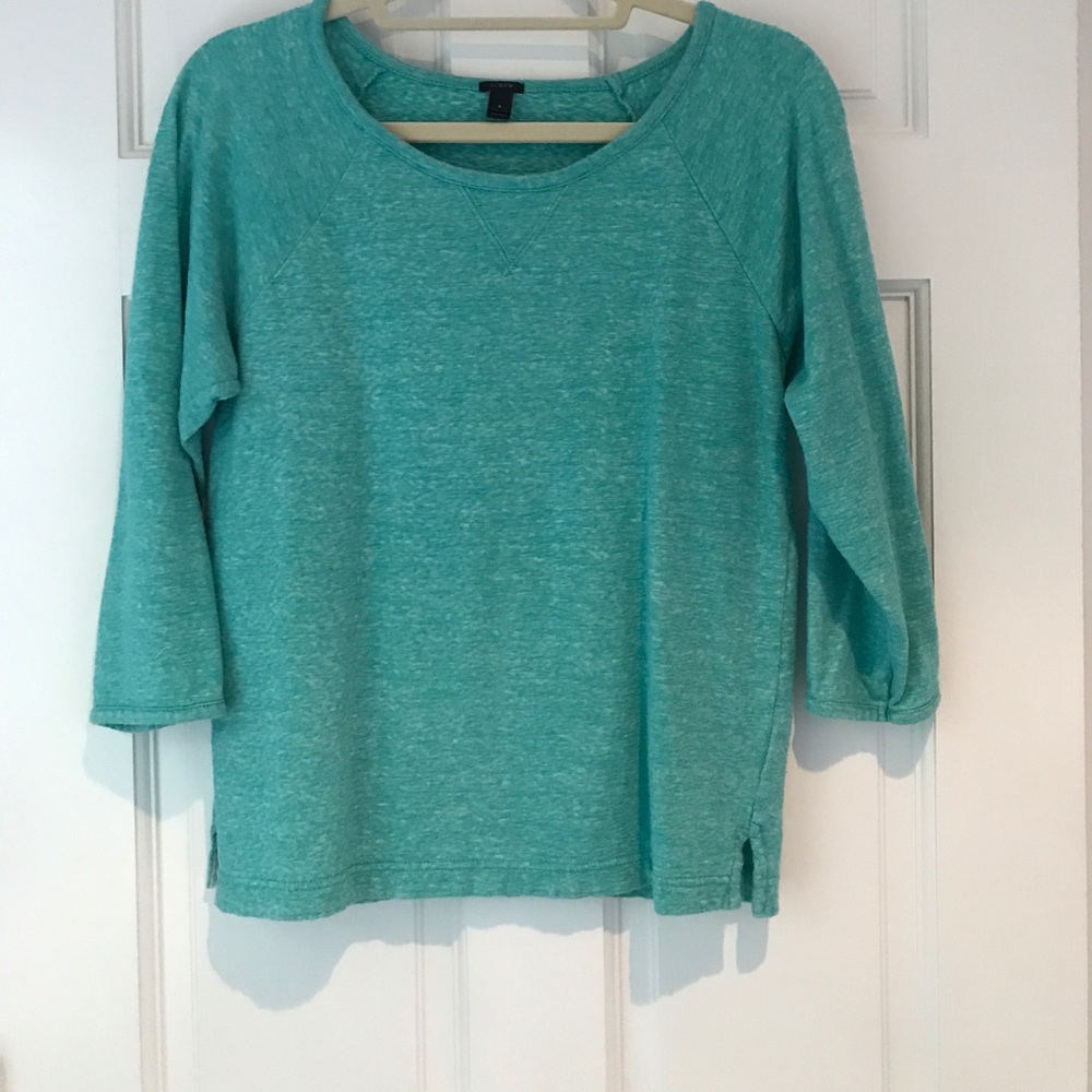 J. Crew long sleeve top, turquoise