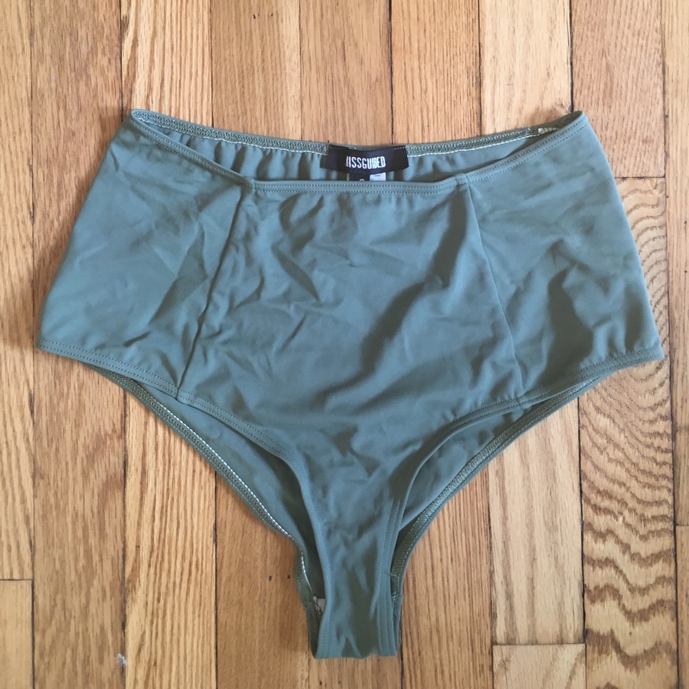 Missguided ASOS Sage Green High Waist Bikini
