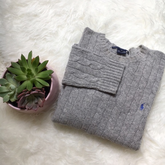 Ralph Lauren Blue Label Sweaters - Ralph Lauren Lambswool Cable Knit Sweater