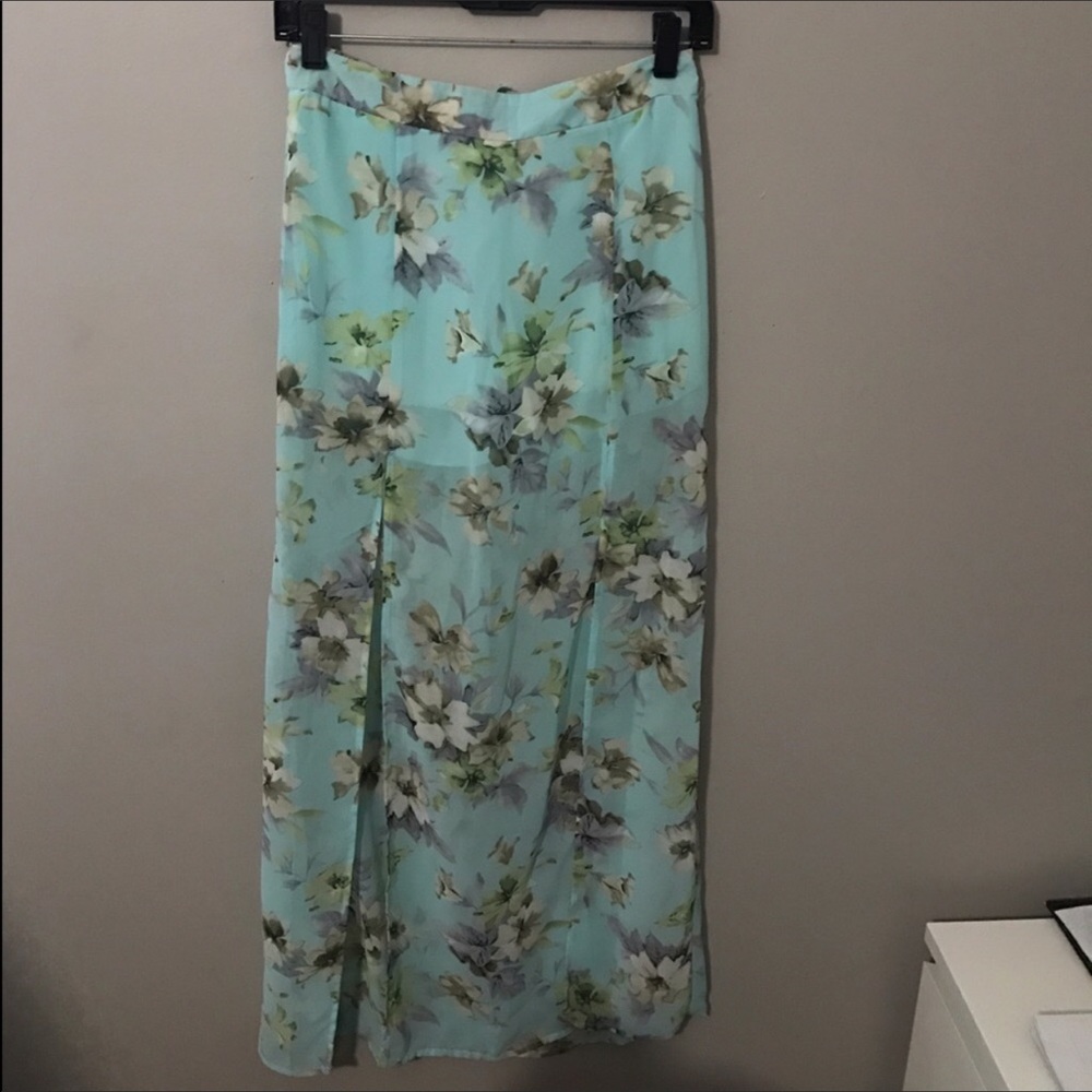 Floral maxi skirt