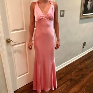 ABS by Allen Schwartz Pink Full Length Dress