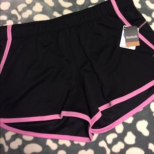 Pink & Black Reebok shorts, size XL
