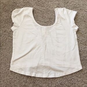 Plain white Crop top