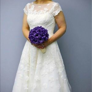 Oleg Cassini tea length wedding dress
