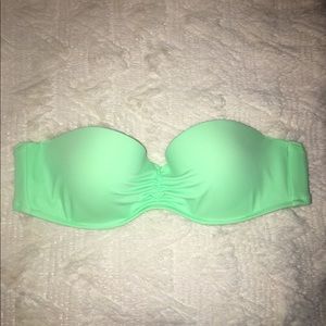 Victoria's Secret Green Strapless Bikini Top