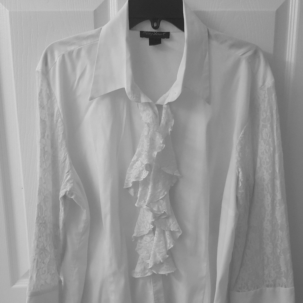 Poet Lace Button Down Shirt