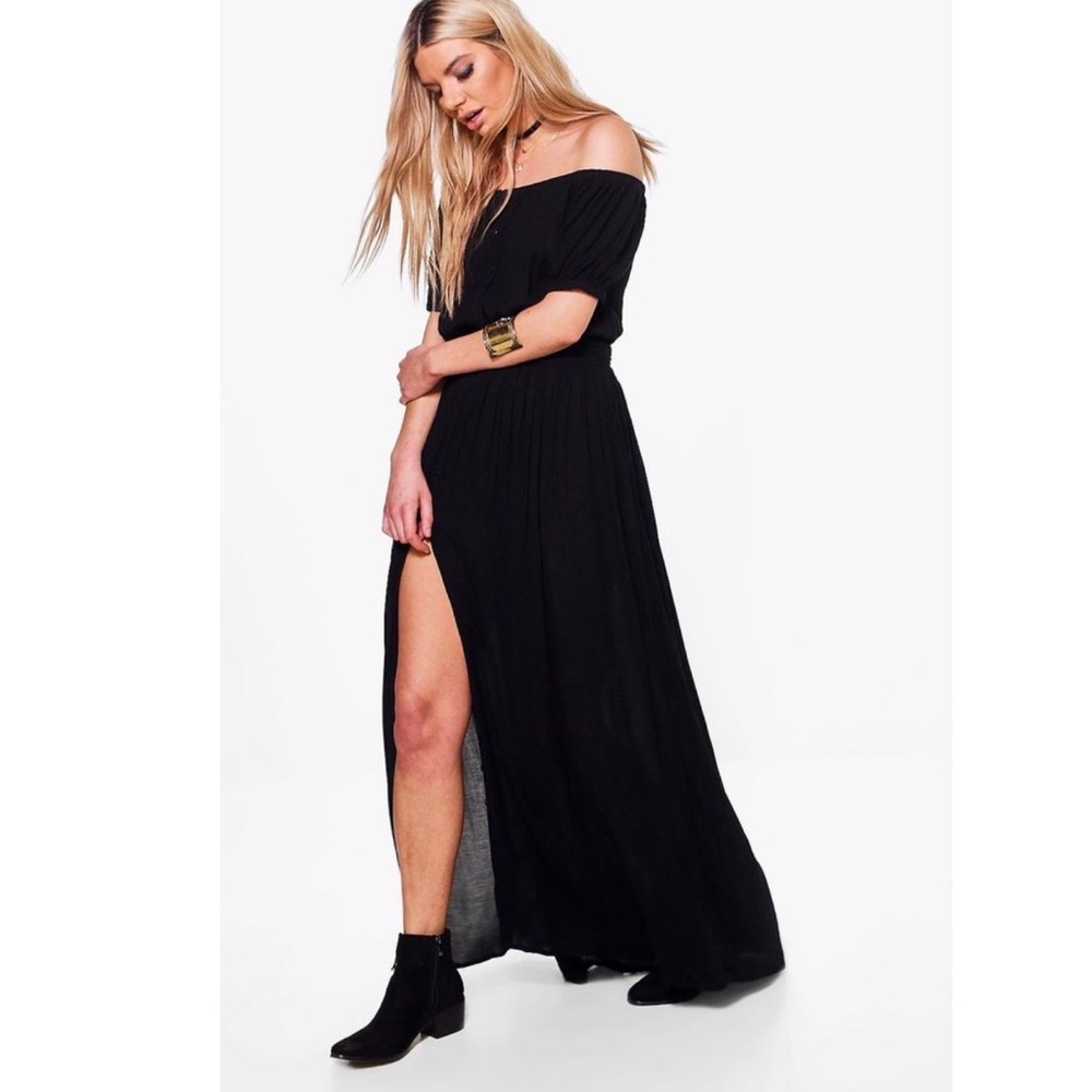Off the shoulder maxi dress