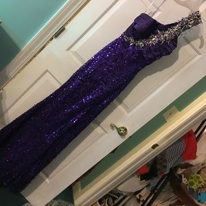 Beautiful purple prom dress