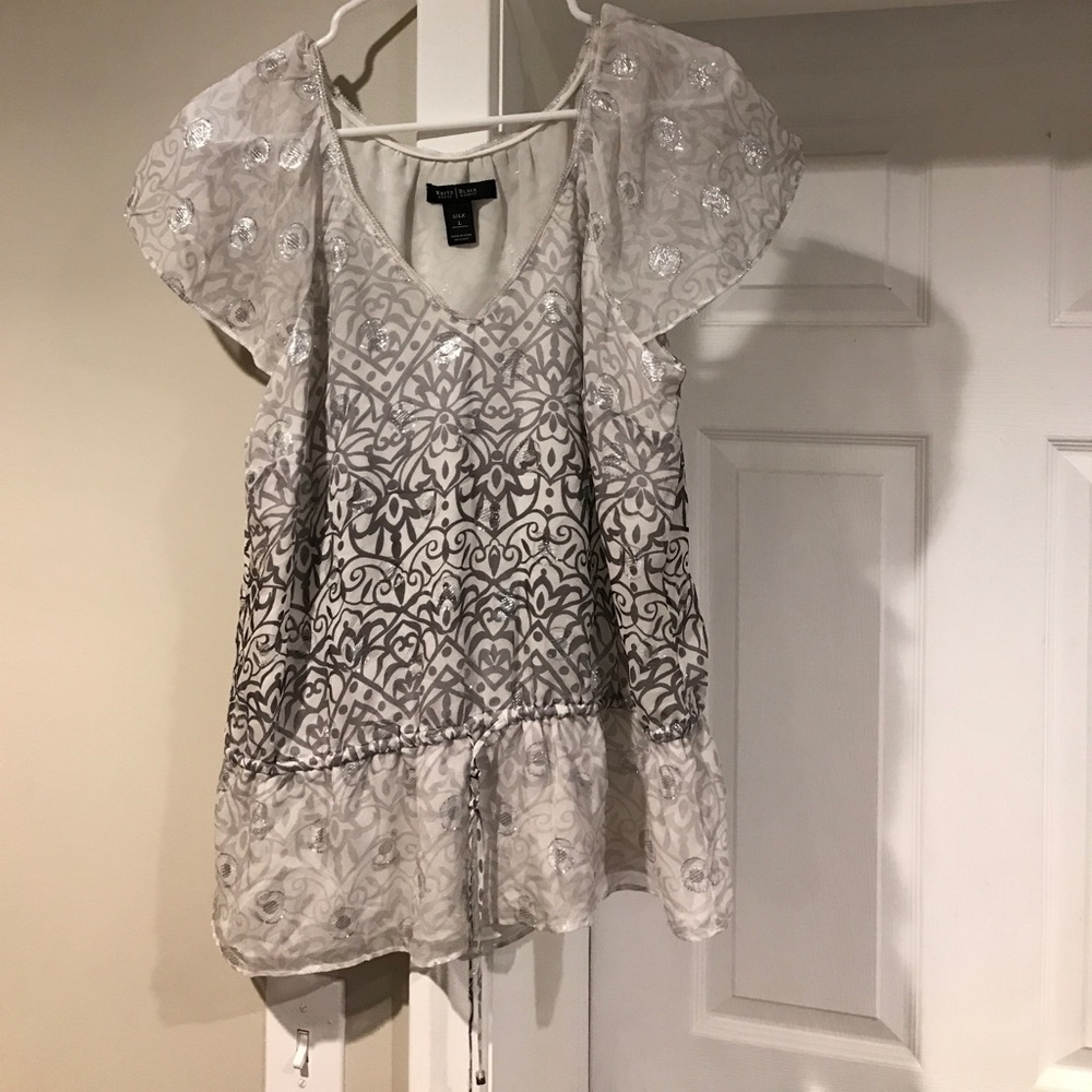 White House black market silk top