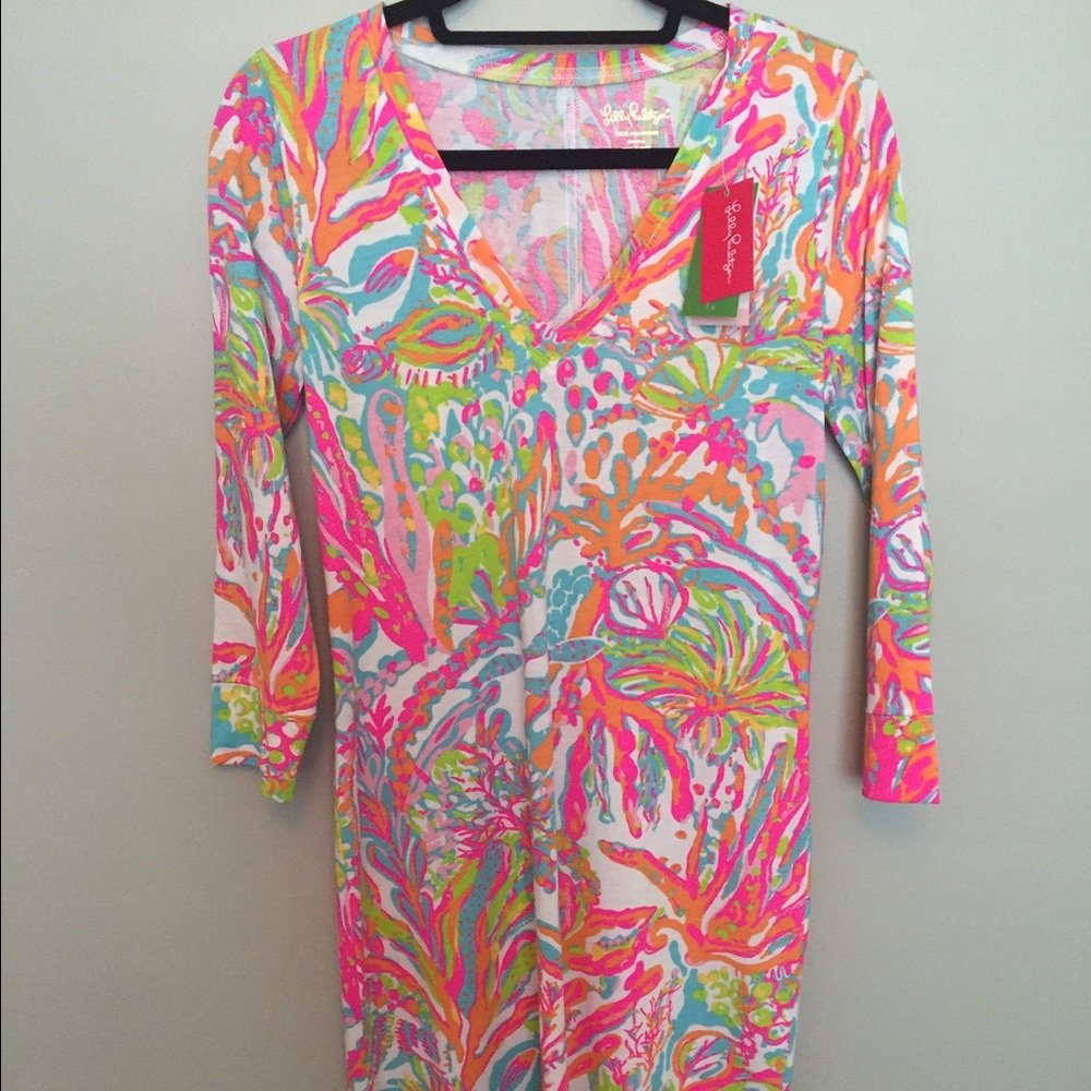 Lilly Pulitzer Christie Dress-Scuba to Cuba White