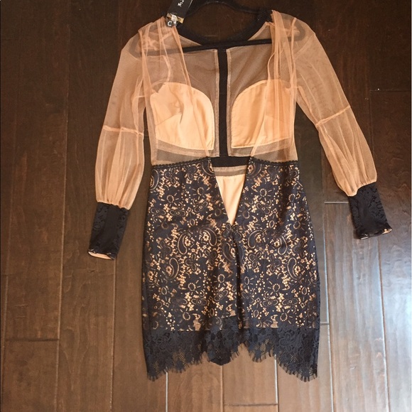 For Love & Lemons vivan black dress SMALL - Picture 3 of 3