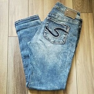 Silver Capri Jeans