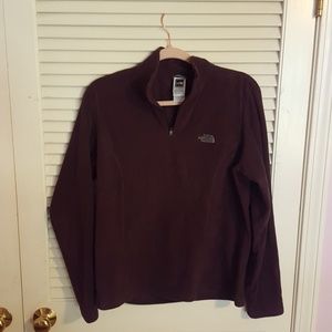 The North Face plum half-zip fleece pullover