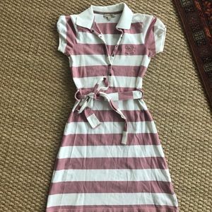Adorable Burberry brand belted polo dress