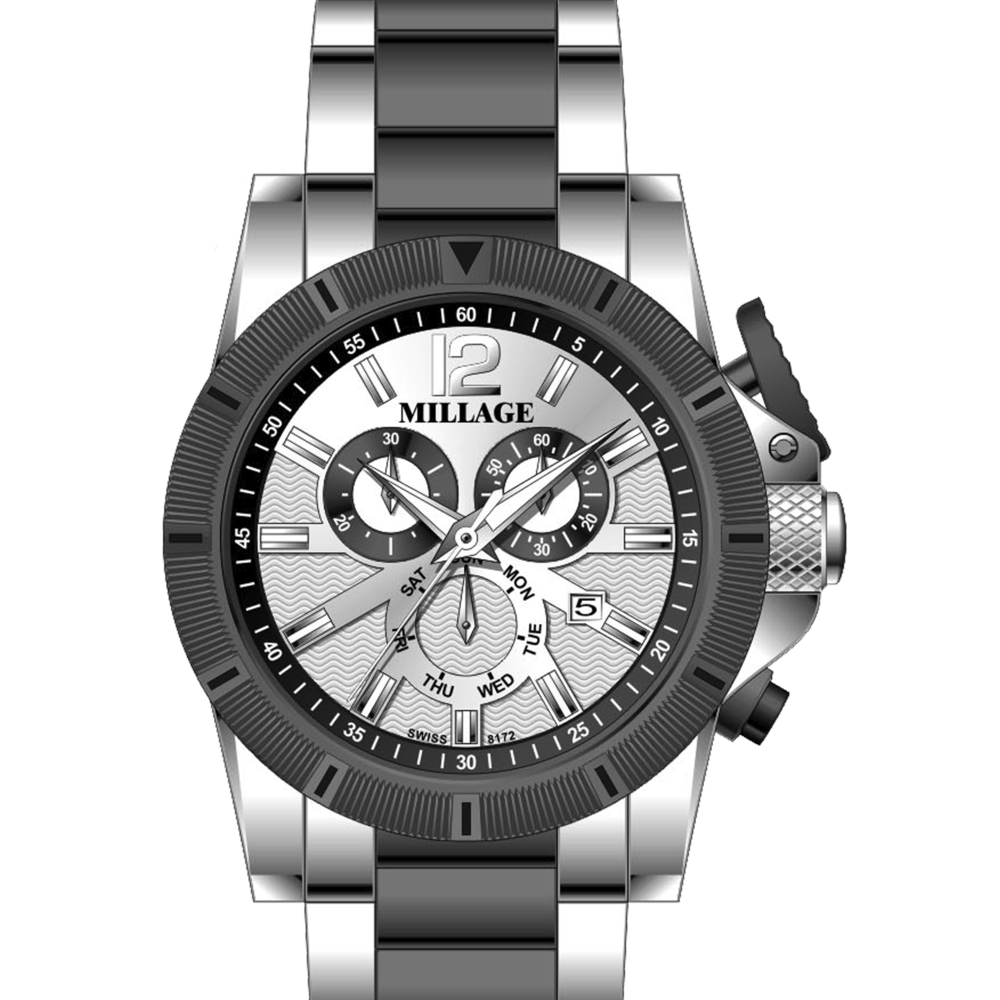 M3426-TTSIPBLK-TT- BLACK-SILVER / BLK / SILVER & I