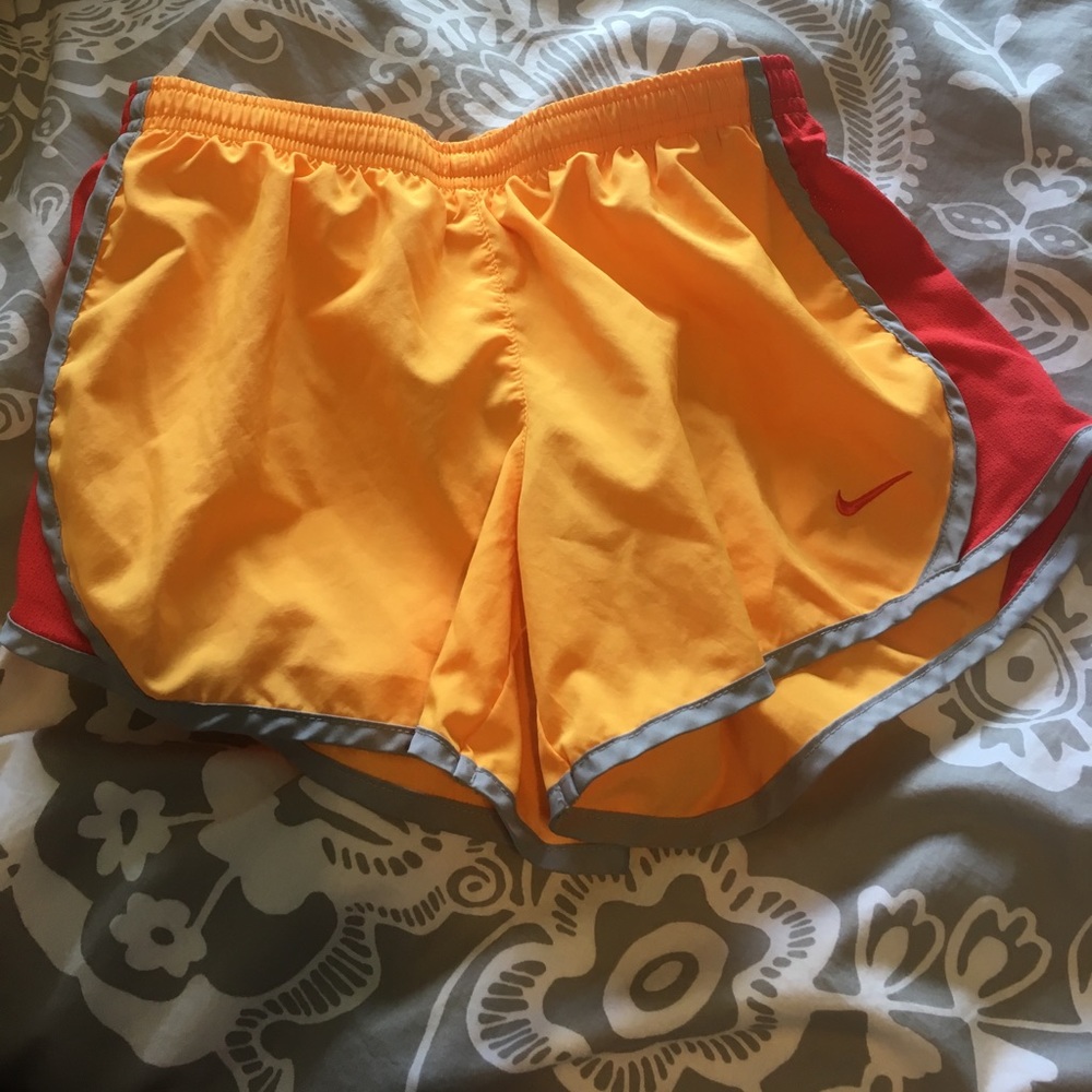 Orange Nike Running Shorts
