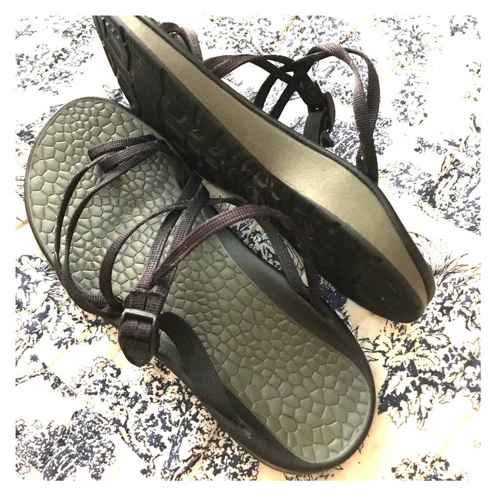 Black Chaco strap sandal