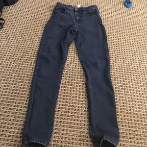 Blue skinny jeans