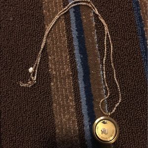 Oragami owl gold necklace