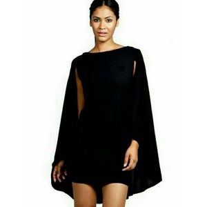 Black Cape Dress Bodycon