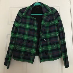 A plaid jacket