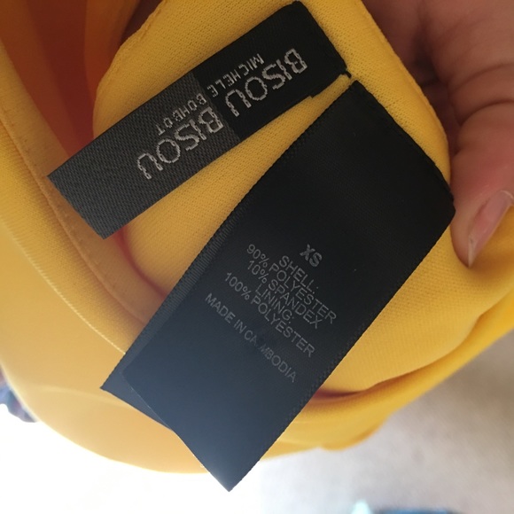 Xs bright yellow peplum top - Picture 5 of 5