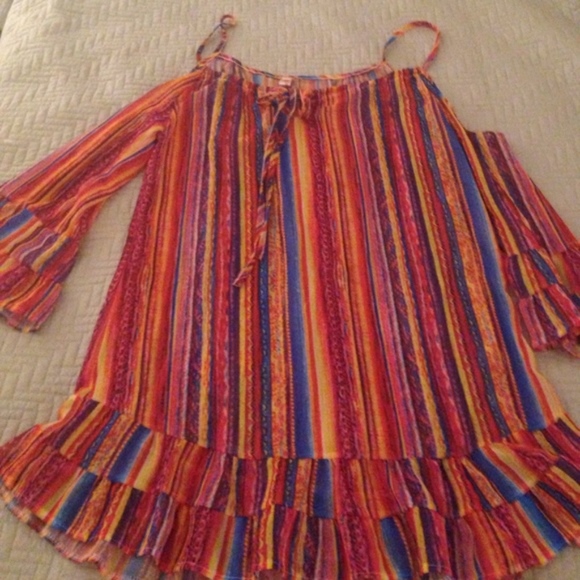 LAST ONE! ! XXXL! Rainbow striped cover up! - Picture 6 of 6