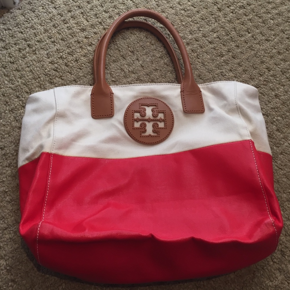 Torrey burch canvas/leather purse