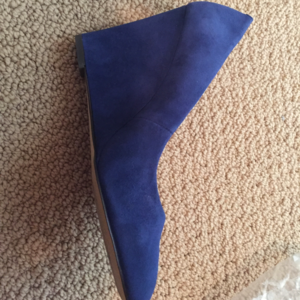 Banana Republic Blue Suede Wedge Pumps