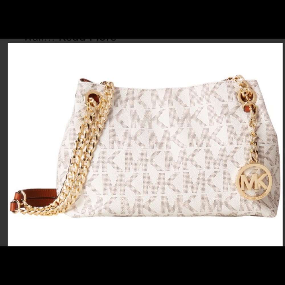 Michael kors jet set vanilla/gold bag