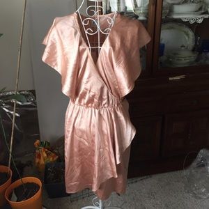 Halston heritage cap sleeve 100% silk dress