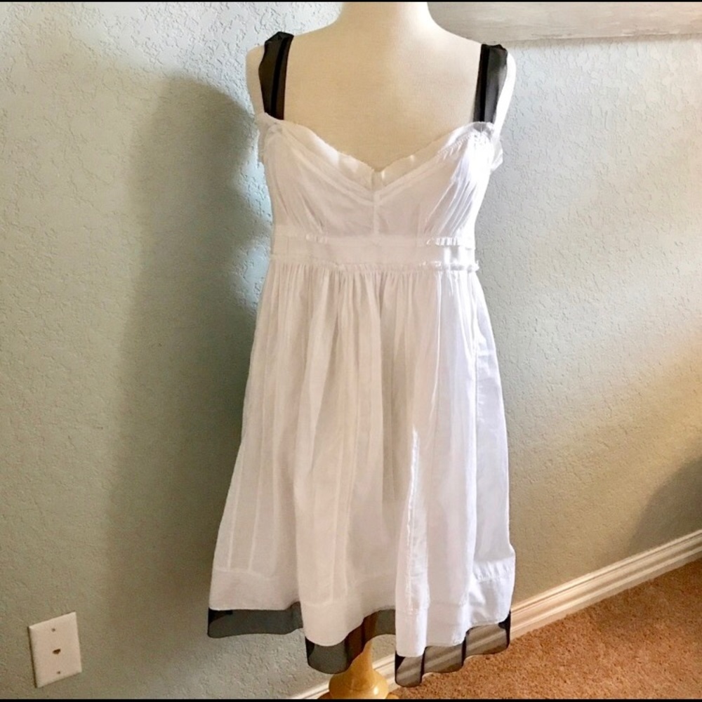Loft black and white unique dress