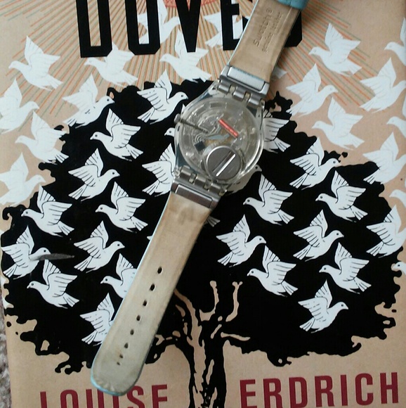 Retro Daisy Swatch Watch w/ Leather Band main image 4