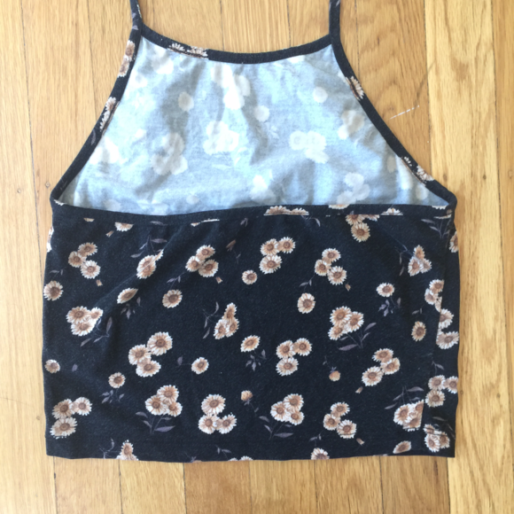 Brandy Melville black daisy halter top - Picture 3 of 3