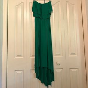 Women's strapless high-low maxi dress