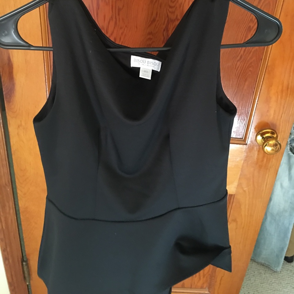 Black peplum top