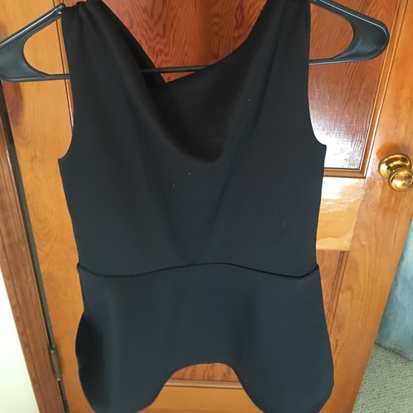 Black peplum top - Picture 2 of 3