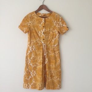 Vintage floral yellow dress