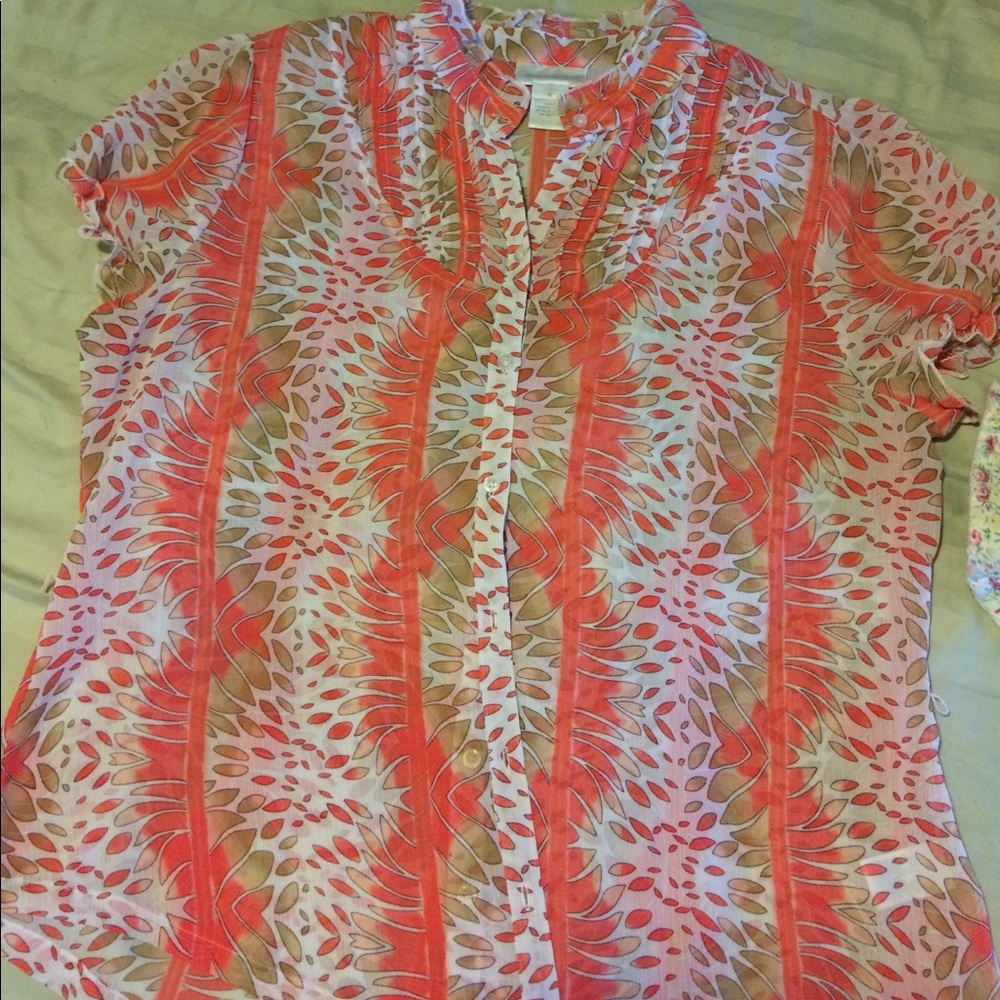 Worthington woman's blouse, sheer. Size 16