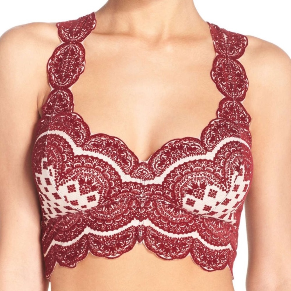 Free People Strange Magic Flocked Bralette - Picture 5 of 7