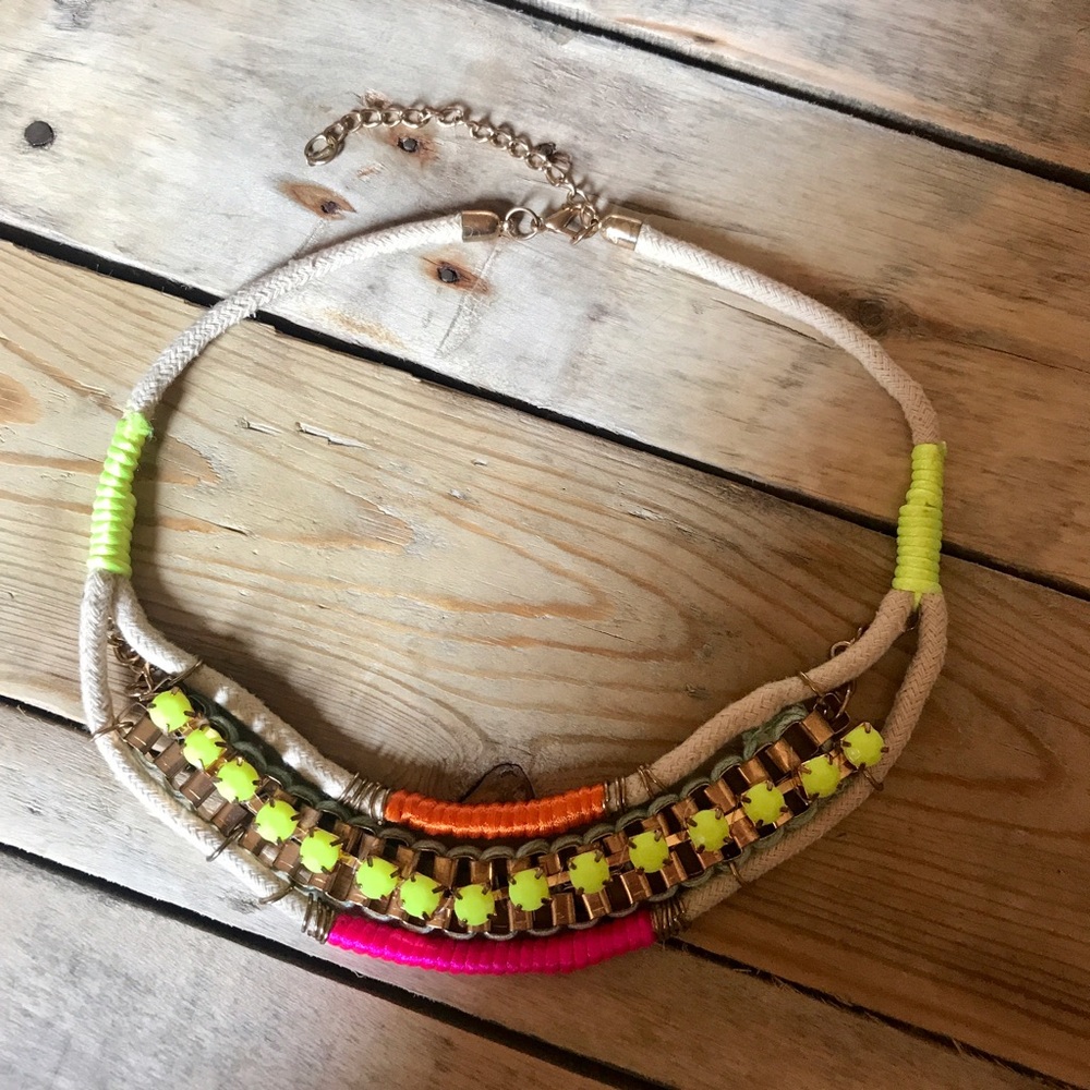 Neon statement necklace