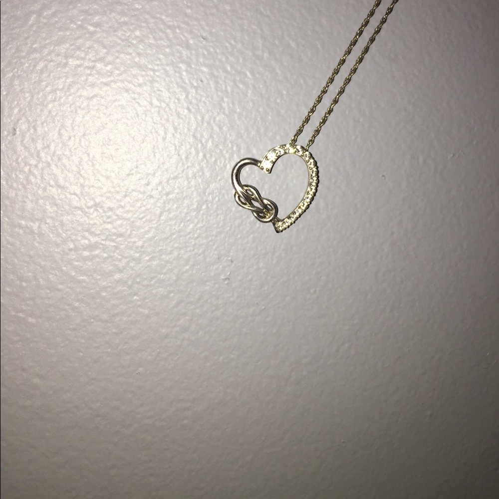 Heart shaped necklace with diamonds