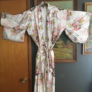 Cotton Pink Flower Cart Kimono Japan