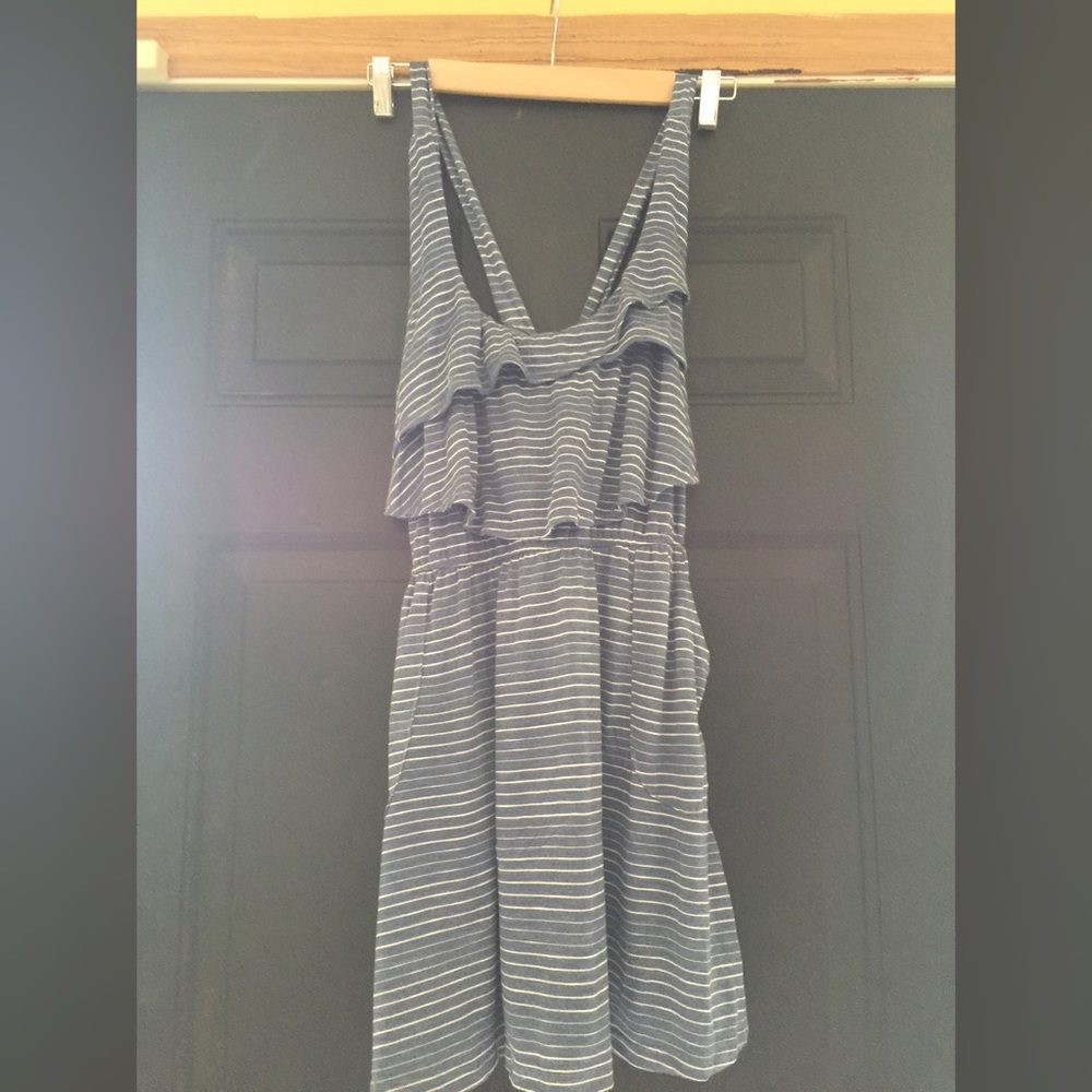 Ruffled Stripe Dress w/ Pockets!!
