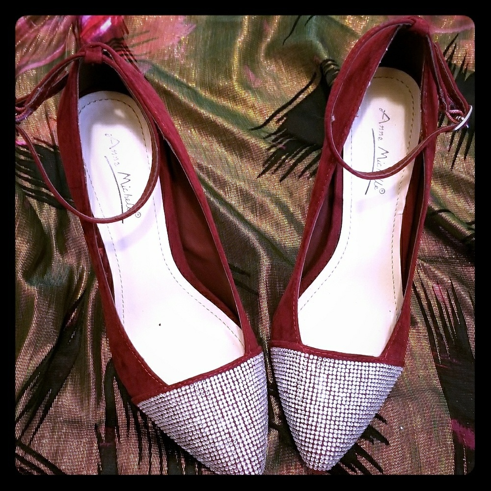 Maroon pumps