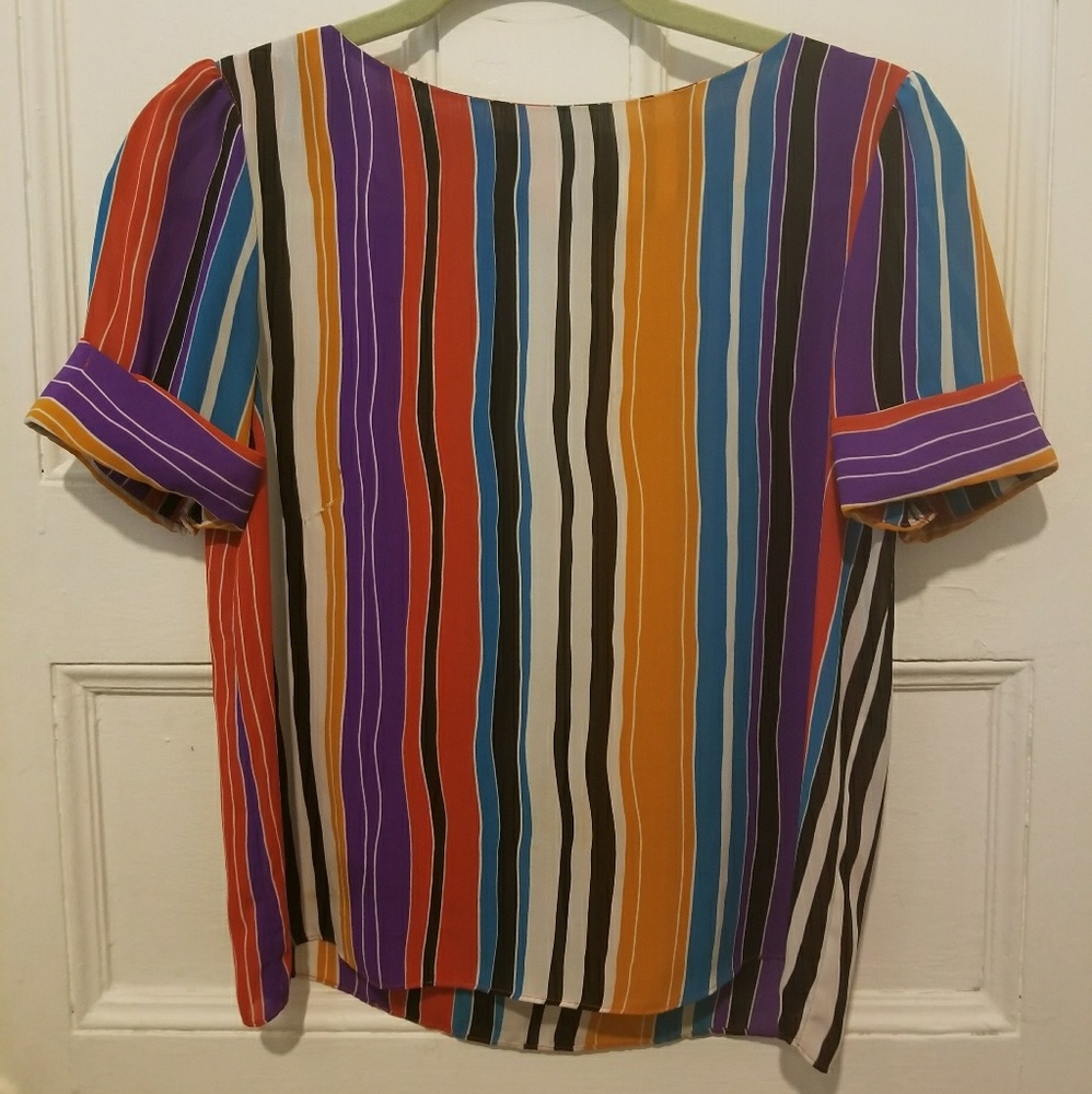 VINTAGE 90s RAINBOW BLOUSE