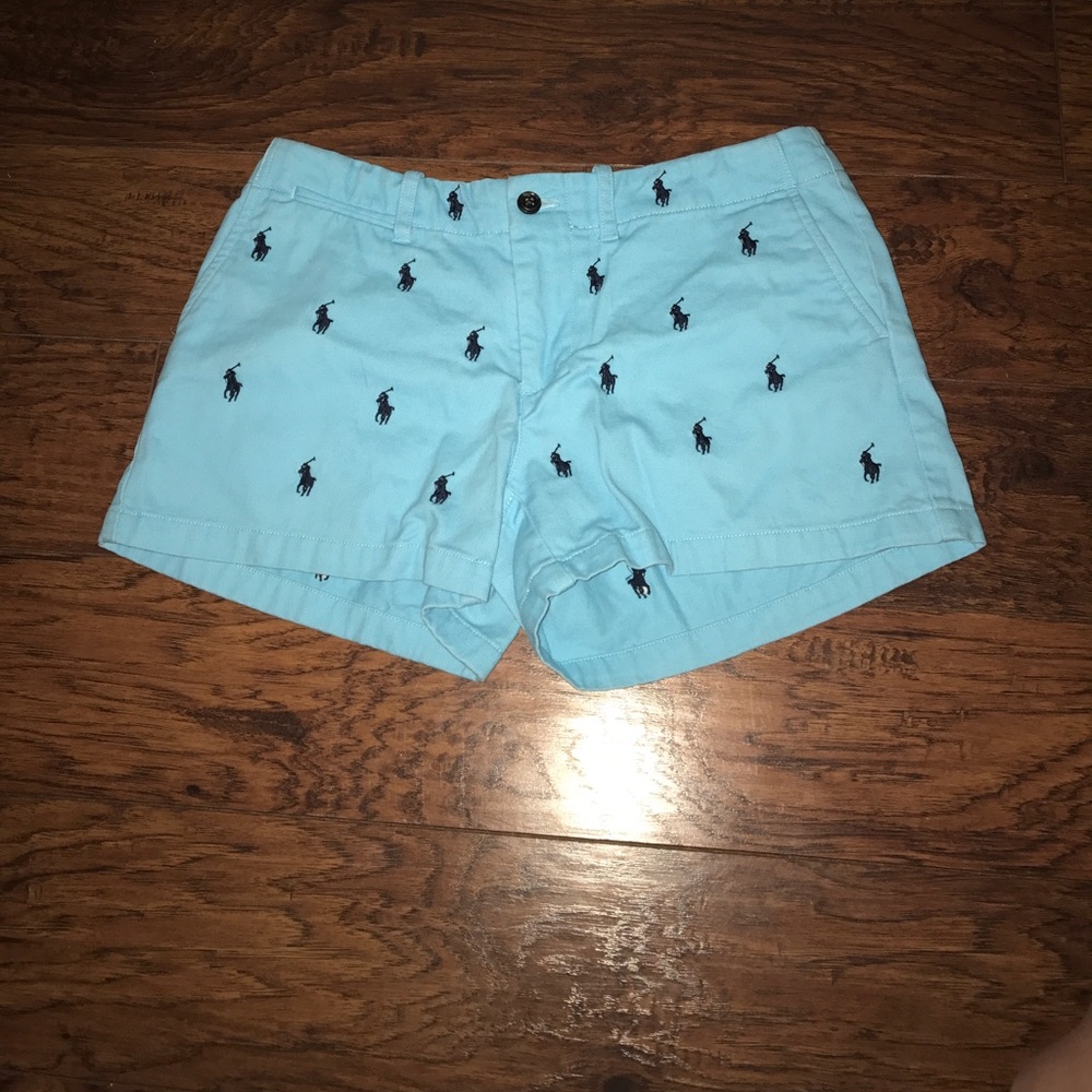 Blue polo shorts