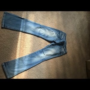 Boot cut light denim jeans
